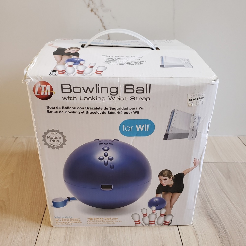 Nintendo Wii‎ CTA Bowling Ball Controller & Box w/Brunswick Pro Bowling Tested